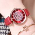 WWOOR 8851 Women Watches Quartz Watch Leather Rhinestone Fashion Wristwatches Luxury Brand Reloj de mujer Factory